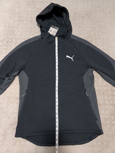 Puma Men Slim Evostripe Hoodie Black New (L) - Picture 7 of 14