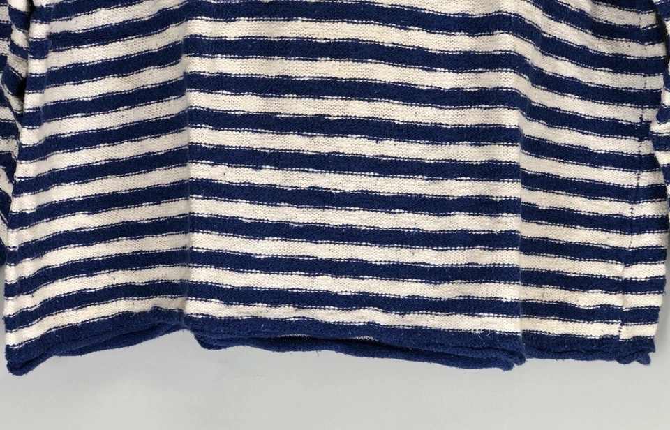 Sudadera con Capucha Mujer 2X Azul y Blanco Rayas Náutico 100% Algodón Desteñido Gloria Foto 4 de 4