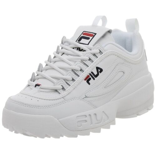 Venta! Zapatos Fila II GS para niños/mujeres blancos/abrigos/rojos FW02945-111 | eBay