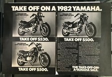 Yamaha Street Bikes Vintage 1982 Print Ad