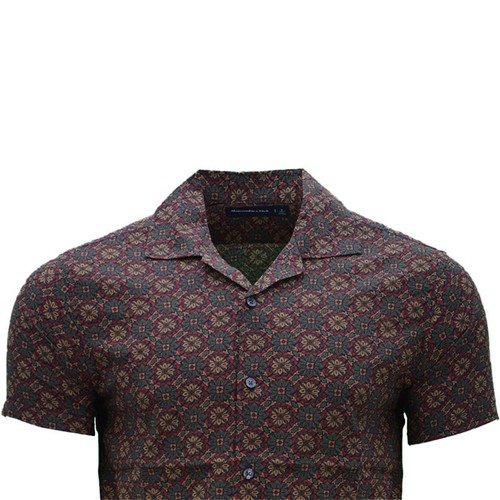 Camisa para hombre ABERCROMBIE & FITCH de verano floral manga corta suave informal formal - Imagen 8 de 14