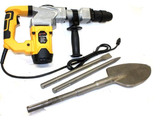 1300W SDS MAX ELECTRIC DEMOLITION HAMMER 4000 BPM 12A W/SDS-MAX SHOVEL & CHISELS - Picture 1 of 9