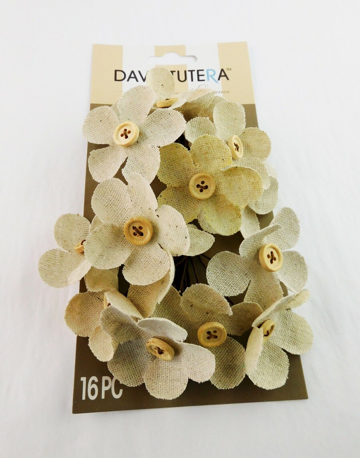 Natural Burlap Flowers Ranking TOP4 Beige Button Of Package 16 David Albuquerque Mall Centers