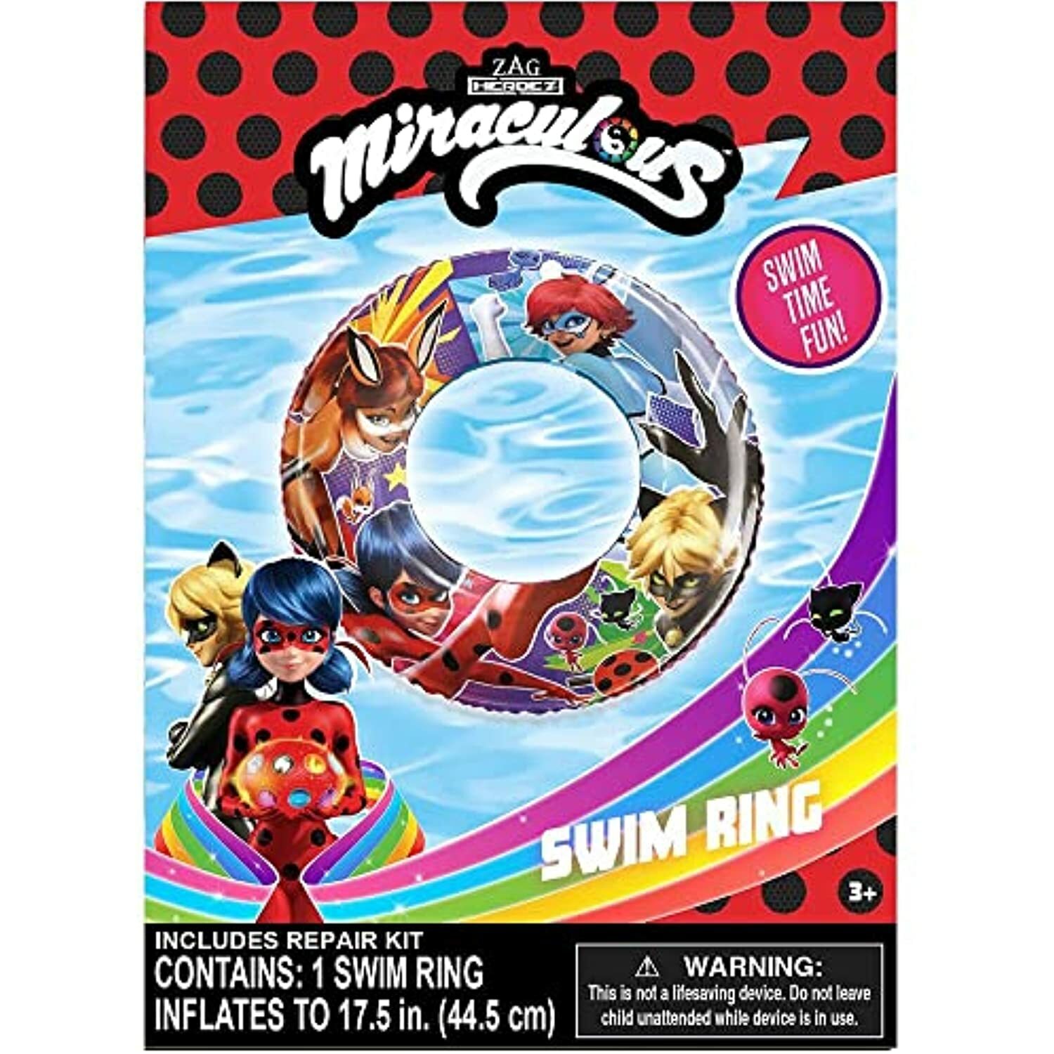 What Kids Want Miraculous Ladybug Inflatable Swim Ring