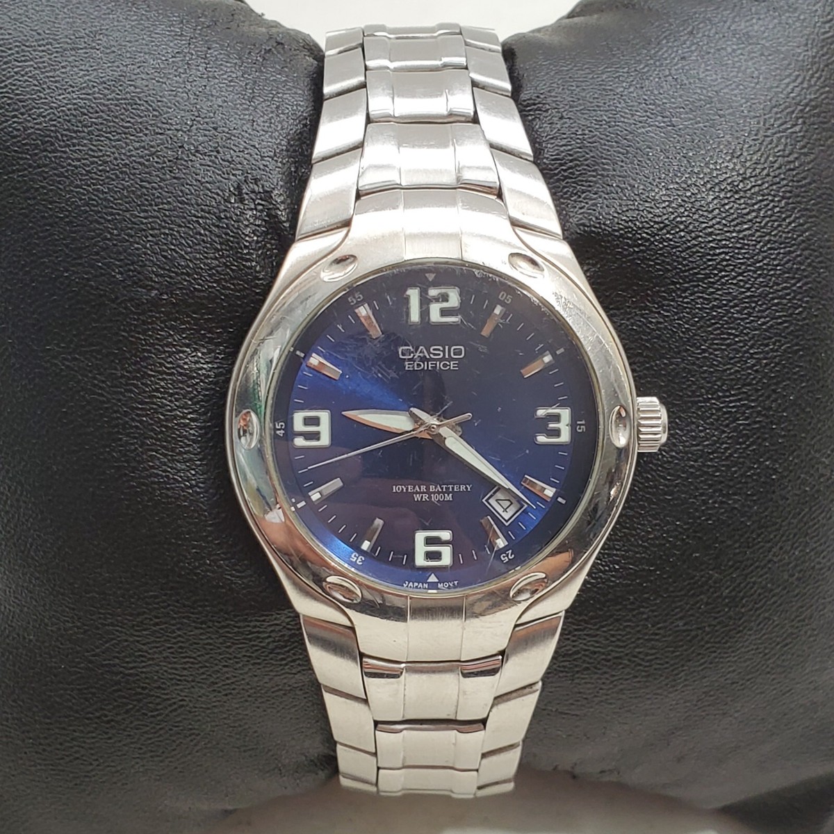 Casio EF106 Edifice WRISTWATCH, Silver tone Date INDICATOR QUARTZ