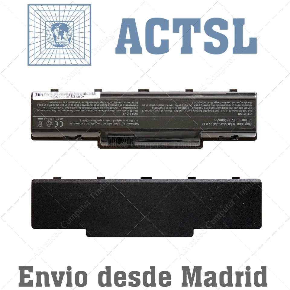 ADVANCED COMPUTER TRADING Batería para Acer Aspire 5735Z 5738G 5738Z 5738ZG 5740 5740DG 5740G ASO7A75
