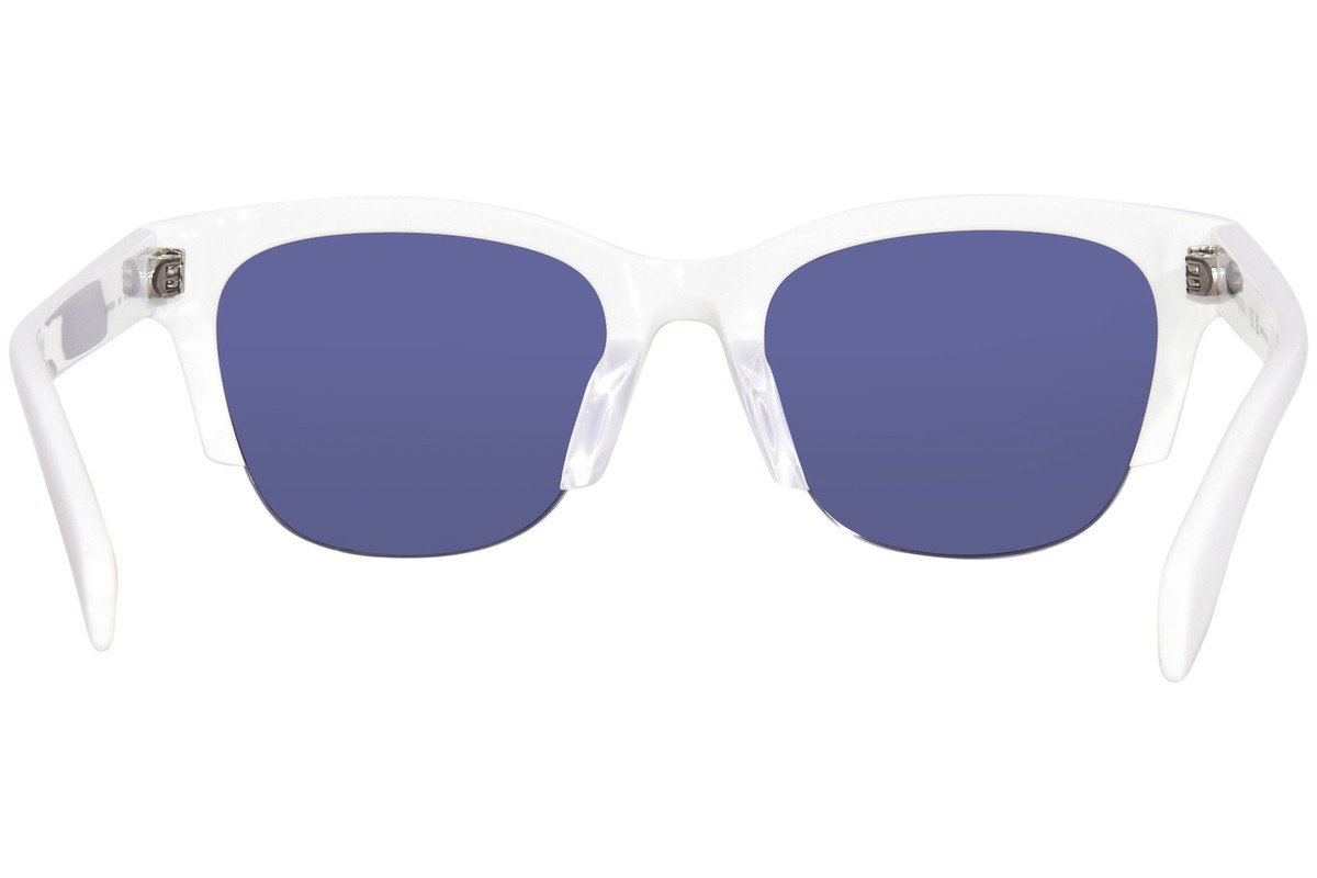 Alexander McQueen AM0406SA 004 Sunglasses Women's White/Blue