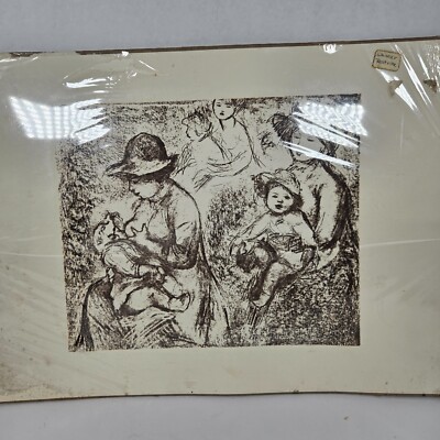 Pierre-Auguste Renoir etching on woven paper