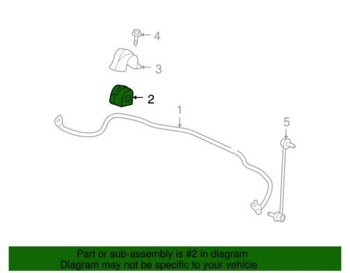 Aislador de buje estabilizador delantero genuino GM 2005-2012 Saturn 20841713 Foto 2 de 2