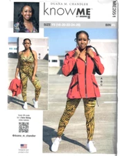Know Me by mimi G Sewing Pattern ME2051 Misses Jacket Bra Top Leggings 18-26