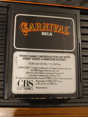 Carnival for  Atari VCS 2600 (CBS 1983) (Modul) working classic-game