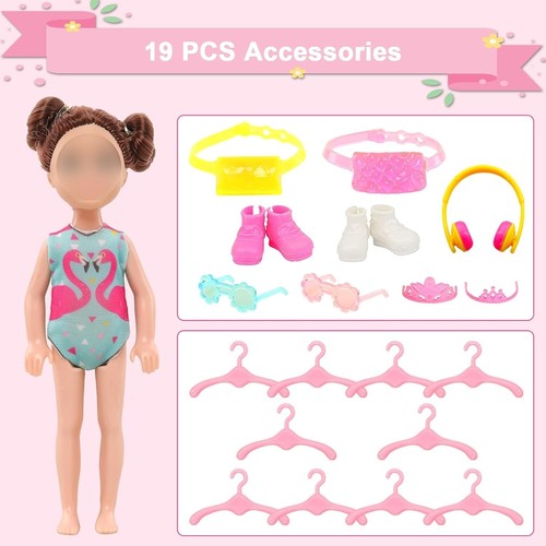 26 Pcs Chelsea Doll Clothes and Accessories Include 5 Tops 5 Pants for Boy Doll - Picture 2 of 6