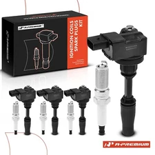 A-Premium 4x Ignition Coil + 4x Iridium Spark Plug Kit for Chevy Camaro Malibu