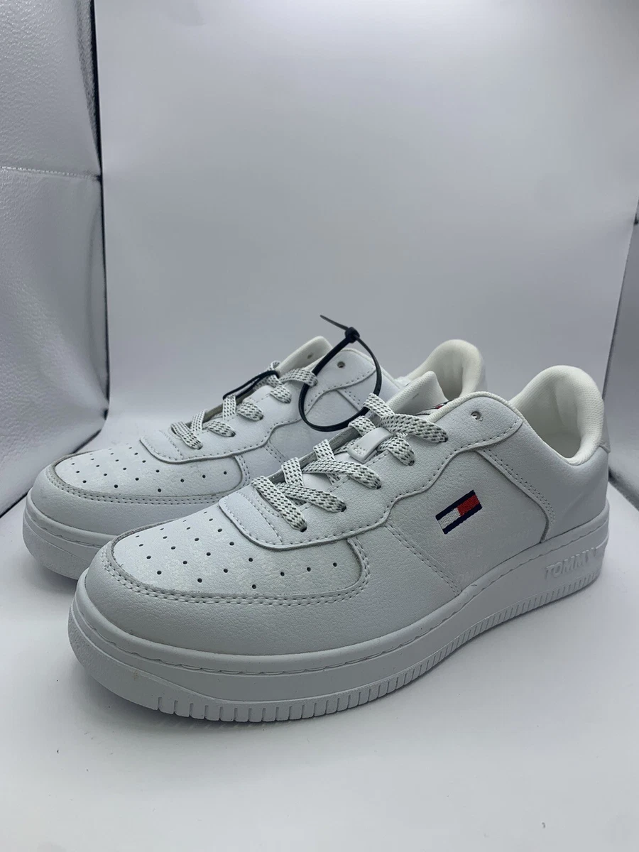 Tommy Jeans Basket Trainers Reflective Logo White Size UK 6.5 REF12