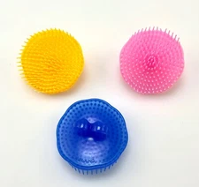 Shampoo Scalp Shower Body Washing Hair Massage Massager Brush Comb 3 pc