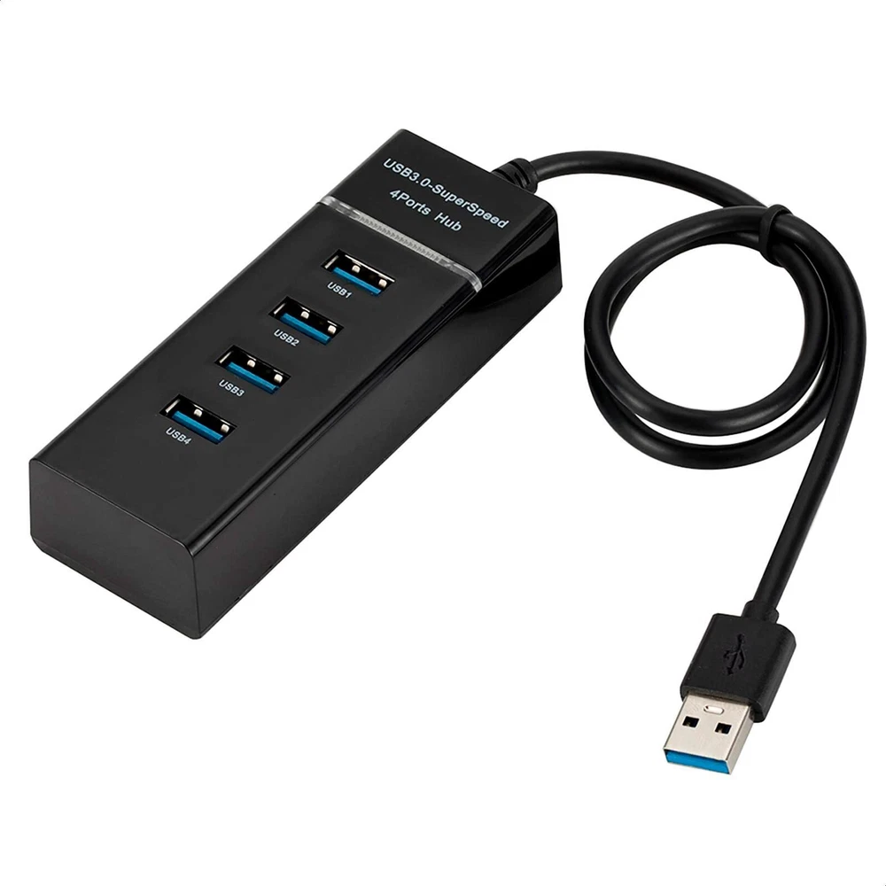 USB Hub 3.0 Extra USB Ports for Laptops - PC USB Extension Cable 4 Multiple U...