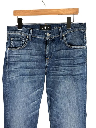 7 For All Mankind Austyn Jeans Mens 34 Dark Wash Mid Rise Relaxed Straight 34x34 - Picture 6 of 21