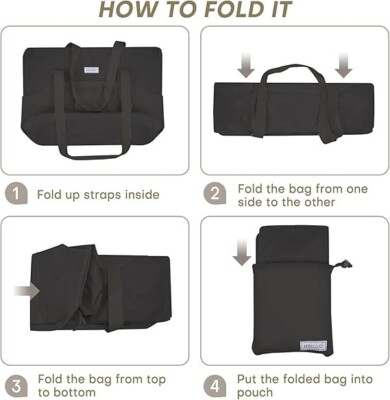 Handbag Fold Up Carry On Bag Trendy Foldable Tote Bag – Waterproof