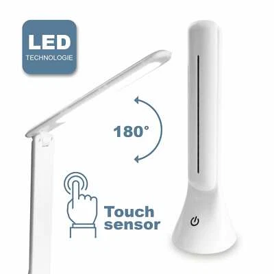 Klappbare Design LED Schreibtischlampe Nachttisch Touch Tischleuchte Dimmbar - Bild 1 von 4