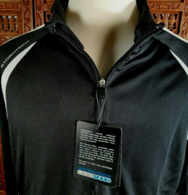 Storm Tech Performance Dry-Tech Men Large Black Full Zip Athletic Jacket NEW  