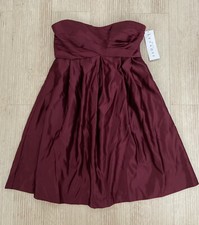 Bill Levkoff Style 370 Wine Strapless Bridesmaid Prom Dress, Size 16