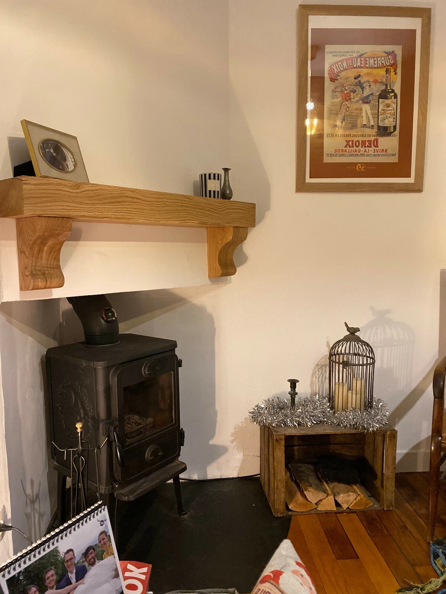 Oak Fireplace mantel Shelf with Corbels, Oak Lintel, Rustic Oak Wood Mantle  | eBay