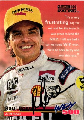 1996 SkyBox Indy 500 #74 Raul Signed Autographed