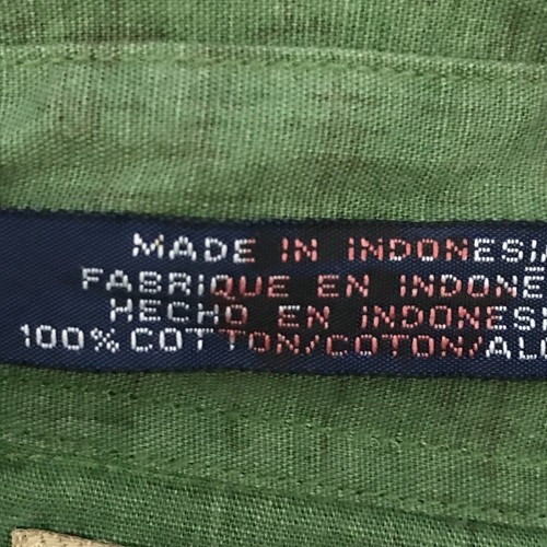 Camicia hawaiana Tommy Hilfiger uomo L verde floreale con bottoni manica corta colletto - Foto 10 di 11