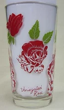 Variegated Rose Peanut Butter Glass Glasses Drinking Kitchen Mauzy 104-1