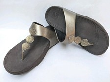 Fitflop Sandals Petra Sugar Jewel Embellished Toe Post Sz UK 5 Wobbleboard VGC