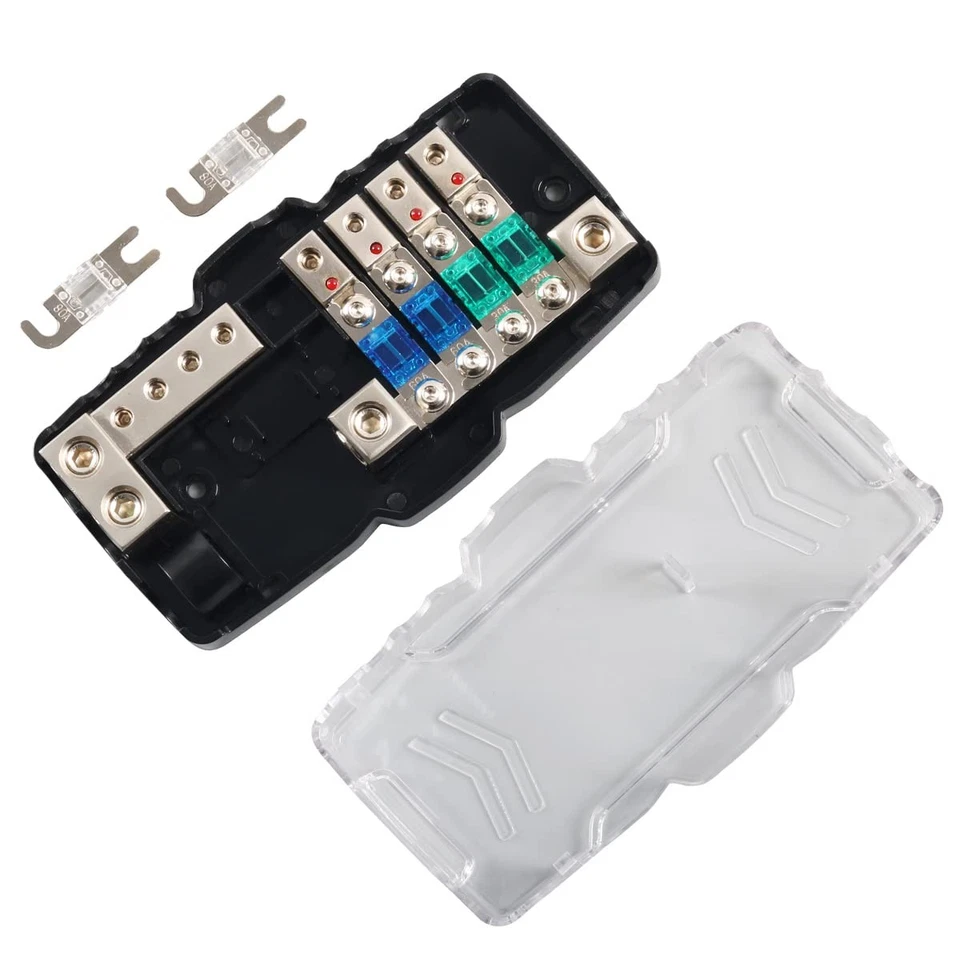 Camper Car Audio Fuse Block ANL Holder Ground Fused Distribution Blocks 0GA /... - Image 4 of 4