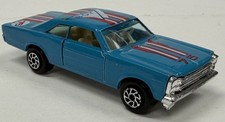 Yatming 66 Ford Galaxie 500xl Blue No 1075 Hong Kong Opening Doors
