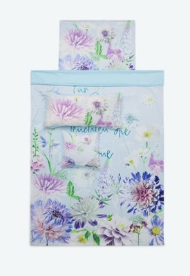4tlg HSE Mikronesse ST  Wende Bettwäsche Dream 135x200cm blau NEU
