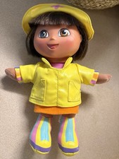 Y2K 2004 Fisher-Price "Rainy Day" Dora the Explorer vinyl-faced plush doll