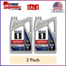 (2 pack) Mobil 1 High Mileage Full Synthetic Motor Oil 5W-20, 5 Quart 53.82 per gallon
