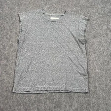 The Great Heather Grey Peak Shoulder Short Sleeve T-Shirt Women's Size 0/XS