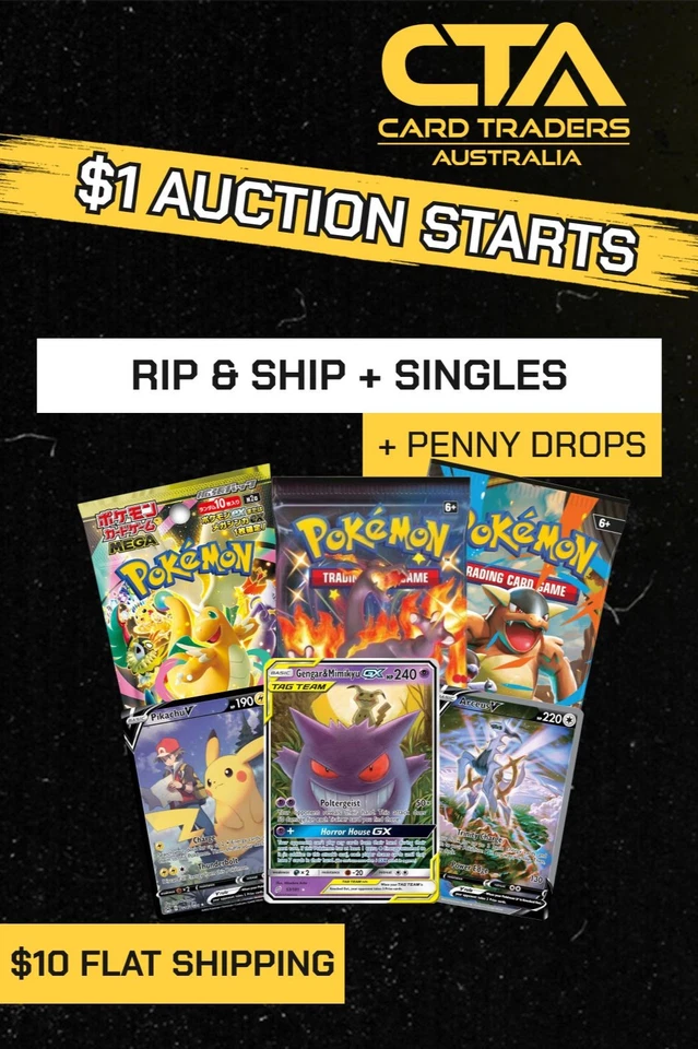 CASUAL POKEMON RIP & SHIP + SINGLES - PENNY DROPS