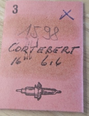 NOS New Swiss CORTEBERT 578 - 19'' / Eje de Volante /  DCN 2213 / Balance Staff