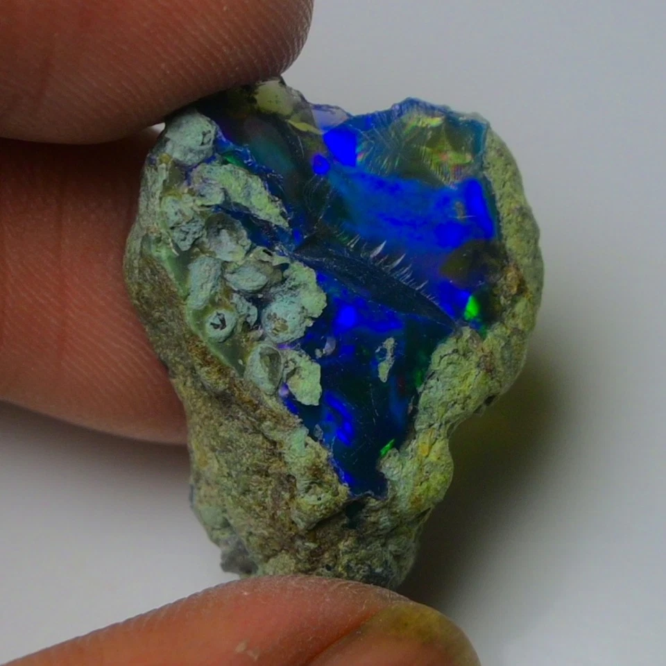 Black Ethiopian Opal Rough 14.25, Smoked Black Opal Raw, Fire Opal - Image 3 of 4