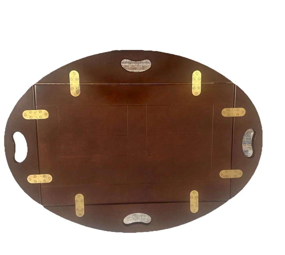 The Bombay Company Chippendale Mahogany Butler Table or Bar with Lower Shelf Vtg - Image 4 of 4