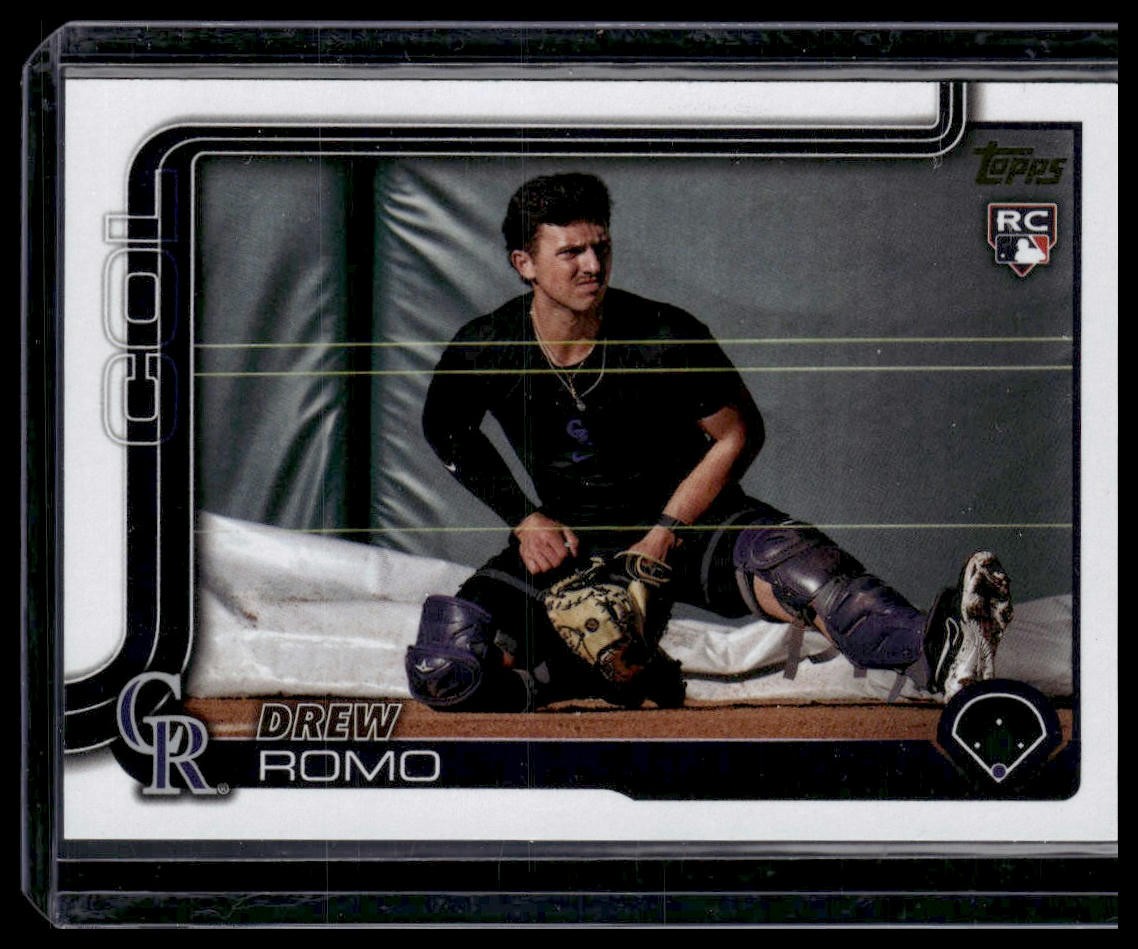 2025 Topps #296 Drew Romo Golden Mirror Variation