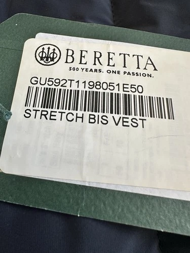 Beretta Men's Quilted Vest Thermore Ecodown Navy Full Zip Size 40 NEW with Tags image 7