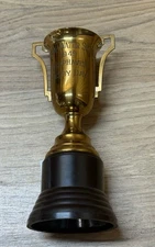 Vintage 1949 Water Ski Champ Trophy Deephaven Derby Day Copper & Bakelite trophy