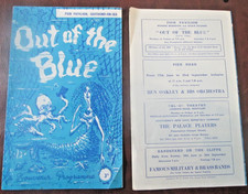 Pier Pavilion Theatre, Southend on Sea Programme - Out of the Blue - 1956