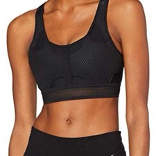 Nike Swoosh UltraBreathe Black Size Medium Support Sports Bra CJ0149-010 Drifit