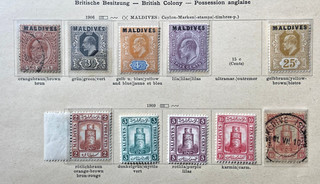 Malediven Briefmarken Sammlung GUT Maldive Islands stamp collection GOOD