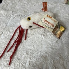 Giant Microbes Salmonella Virus Tan Plush NWT White Red