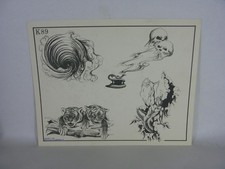 Vintage 1983 Kari Barba K89 "Small cubs" tattoo flash. Great condition.