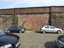 Photo 6x4 Bricked-up railway arch on Knowe Road Greenock/NS2776 The diff c2016