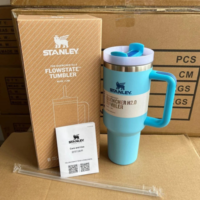 #ad #ad Stanley H2.0 Quencher Blue Tumbler 40 oz FlowState Lid w Straw $29.99